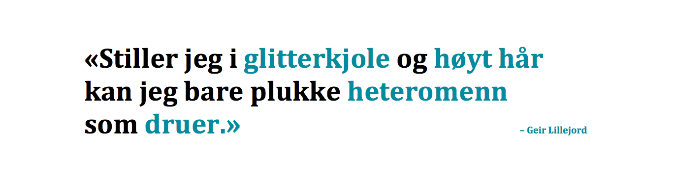 Geir: Dragshow er et kjønnspolitisk statement.